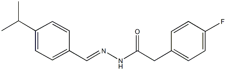2-(4-fluorophenyl)-N'-(4-isopropylbenzylidene)acetohydrazide Structure