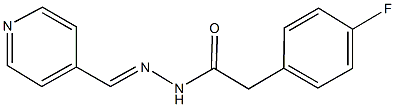 2-(4-fluorophenyl)-N'-(4-pyridinylmethylene)acetohydrazide Struktur