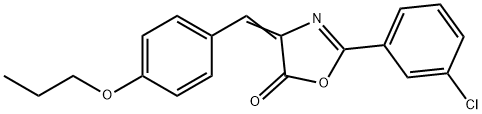 2-(3-chlorophenyl)-4-(4-propoxybenzylidene)-1,3-oxazol-5(4H)-one,362495-26-9,结构式