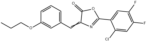 2-(2-chloro-4,5-difluorophenyl)-4-(3-propoxybenzylidene)-1,3-oxazol-5(4H)-one Structure