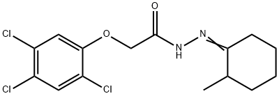 N'-(2-methylcyclohexylidene)-2-(2,4,5-trichlorophenoxy)acetohydrazide 化学構造式