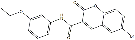 6-bromo-N-(3-ethoxyphenyl)-2-oxo-2H-chromene-3-carboxamide,362497-75-4,结构式