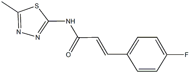 3-(4-fluorophenyl)-N-(5-methyl-1,3,4-thiadiazol-2-yl)acrylamide 化学構造式