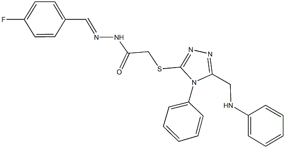 2-{[5-(anilinomethyl)-4-phenyl-4H-1,2,4-triazol-3-yl]sulfanyl}-N'-(4-fluorobenzylidene)acetohydrazide|