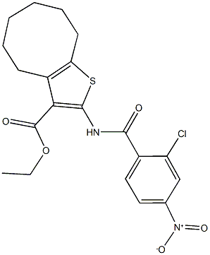 362499-81-8 ethyl 2-({2-chloro-4-nitrobenzoyl}amino)-4,5,6,7,8,9-hexahydrocycloocta[b]thiophene-3-carboxylate