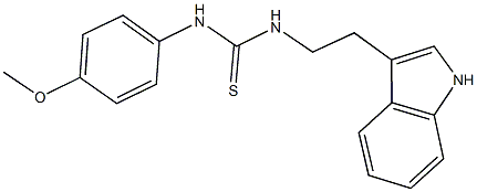 N-[2-(1H-indol-3-yl)ethyl]-N'-(4-methoxyphenyl)thiourea 结构式