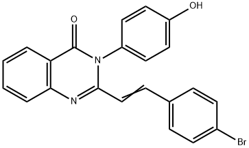 2-[2-(4-bromophenyl)vinyl]-3-(4-hydroxyphenyl)-4(3H)-quinazolinone Structure