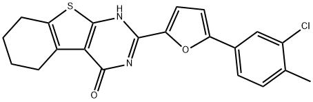 2-[5-(3-chloro-4-methylphenyl)-2-furyl]-5,6,7,8-tetrahydro[1]benzothieno[2,3-d]pyrimidin-4(3H)-one,362506-26-1,结构式