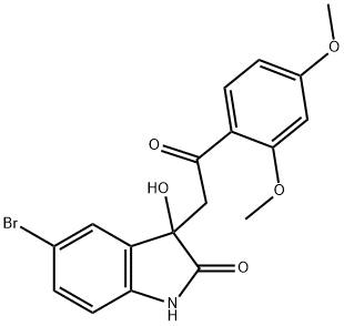 5-bromo-3-[2-(2,4-dimethoxyphenyl)-2-oxoethyl]-3-hydroxy-1,3-dihydro-2H-indol-2-one Structure