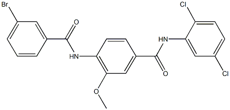 4-[(3-bromobenzoyl)amino]-N-(2,5-dichlorophenyl)-3-methoxybenzamide,362590-99-6,结构式