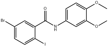 5-bromo-N-(3,4-dimethoxyphenyl)-2-iodobenzamide,362601-98-7,结构式