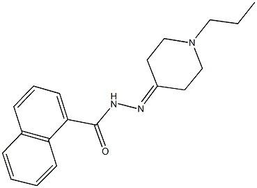 N'-(1-propyl-4-piperidinylidene)-1-naphthohydrazide 结构式