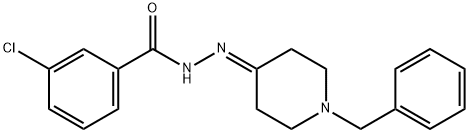 N'-(1-benzylpiperidin-4-ylidene)-3-chlorobenzohydrazide 化学構造式