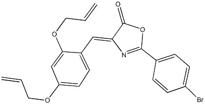 4-[2,4-bis(allyloxy)benzylidene]-2-(4-bromophenyl)-1,3-oxazol-5(4H)-one Structure