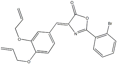 4-[3,4-bis(allyloxy)benzylidene]-2-(2-bromophenyl)-1,3-oxazol-5(4H)-one Structure