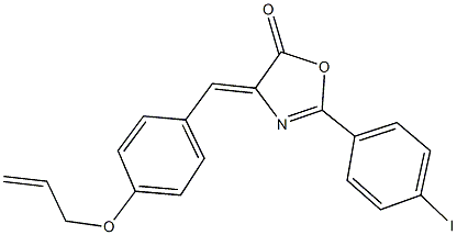 4-[4-(allyloxy)benzylidene]-2-(4-iodophenyl)-1,3-oxazol-5(4H)-one Structure