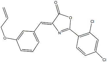 4-[3-(allyloxy)benzylidene]-2-(2,4-dichlorophenyl)-1,3-oxazol-5(4H)-one 化学構造式