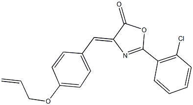 4-[4-(allyloxy)benzylidene]-2-(2-chlorophenyl)-1,3-oxazol-5(4H)-one Struktur