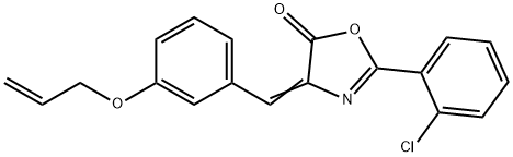 4-[3-(allyloxy)benzylidene]-2-(2-chlorophenyl)-1,3-oxazol-5(4H)-one 化学構造式