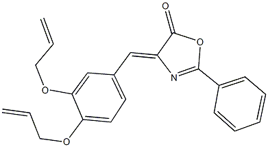 4-[3,4-bis(allyloxy)benzylidene]-2-phenyl-1,3-oxazol-5(4H)-one 结构式