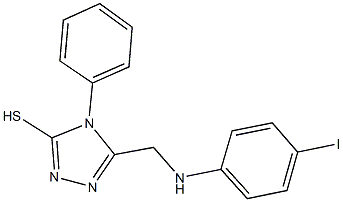 5-[(4-iodoanilino)methyl]-4-phenyl-4H-1,2,4-triazole-3-thiol Structure