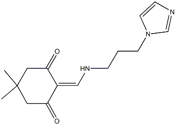 2-({[3-(1H-imidazol-1-yl)propyl]amino}methylene)-5,5-dimethyl-1,3-cyclohexanedione,362622-54-6,结构式