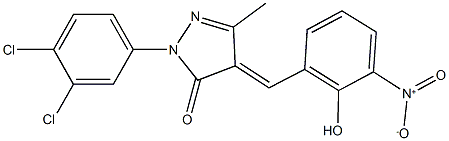 2-(3,4-dichlorophenyl)-4-{2-hydroxy-3-nitrobenzylidene}-5-methyl-2,4-dihydro-3H-pyrazol-3-one Structure