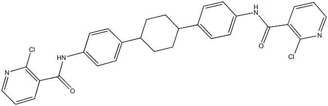 2-chloro-N-{4-[4-(4-{[(2-chloro-3-pyridinyl)carbonyl]amino}phenyl)cyclohexyl]phenyl}nicotinamide,362680-05-5,结构式