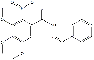 2-nitro-3,4,5-trimethoxy-N'-(4-pyridinylmethylene)benzohydrazide 结构式