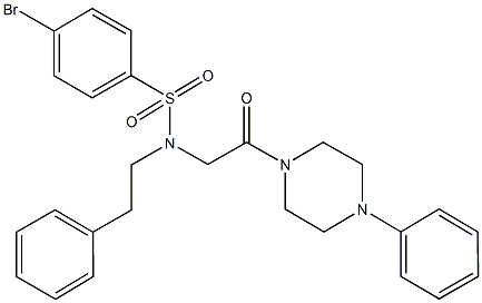 4-bromo-N-[2-oxo-2-(4-phenylpiperazin-1-yl)ethyl]-N-(2-phenylethyl)benzenesulfonamide Structure