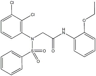 2-[2,3-dichloro(phenylsulfonyl)anilino]-N-(2-ethoxyphenyl)acetamide Structure