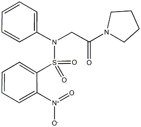 2-nitro-N-[2-oxo-2-(1-pyrrolidinyl)ethyl]-N-phenylbenzenesulfonamide Structure