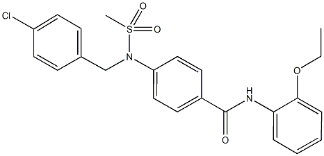 4-[(4-chlorobenzyl)(methylsulfonyl)amino]-N-(2-ethoxyphenyl)benzamide 结构式