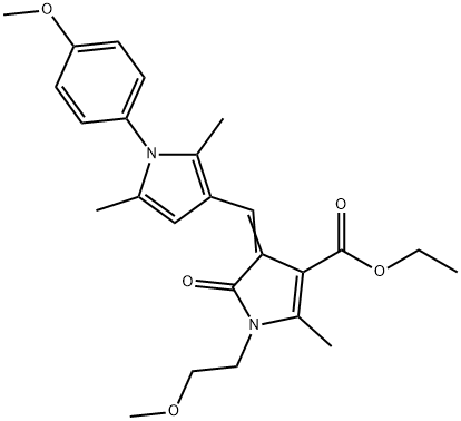 ethyl 1-(2-methoxyethyl)-4-{[1-(4-methoxyphenyl)-2,5-dimethyl-1H-pyrrol-3-yl]methylene}-2-methyl-5-oxo-4,5-dihydro-1H-pyrrole-3-carboxylate|