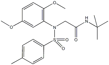 363160-66-1 N-(tert-butyl)-2-{2,5-dimethoxy[(4-methylphenyl)sulfonyl]anilino}acetamide