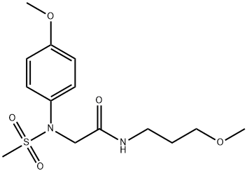 2-[4-methoxy(methylsulfonyl)anilino]-N-(3-methoxypropyl)acetamide Structure