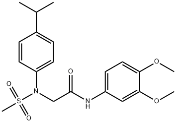 N-(3,4-dimethoxyphenyl)-2-[4-isopropyl(methylsulfonyl)anilino]acetamide Struktur