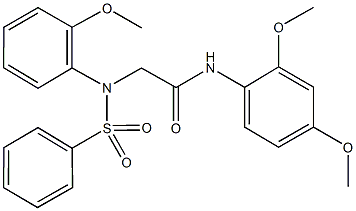N-(2,4-dimethoxyphenyl)-2-[2-methoxy(phenylsulfonyl)anilino]acetamide 结构式