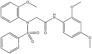 N-(2,4-dimethoxyphenyl)-2-[2-methoxy(phenylsulfonyl)anilino]acetamide,363183-85-1,结构式