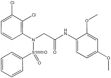 2-[2,3-dichloro(phenylsulfonyl)anilino]-N-(2,4-dimethoxyphenyl)acetamide 结构式