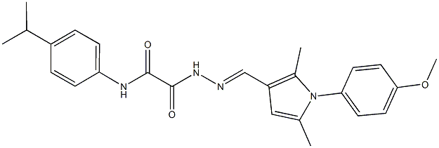 N-(4-isopropylphenyl)-2-(2-{[1-(4-methoxyphenyl)-2,5-dimethyl-1H-pyrrol-3-yl]methylene}hydrazino)-2-oxoacetamide Structure