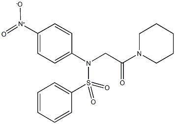 N-{4-nitrophenyl}-N-(2-oxo-2-piperidin-1-ylethyl)benzenesulfonamide Structure