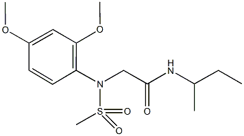 N-(sec-butyl)-2-[2,4-dimethoxy(methylsulfonyl)anilino]acetamide Structure