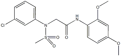 2-[3-chloro(methylsulfonyl)anilino]-N-(2,4-dimethoxyphenyl)acetamide,363587-20-6,结构式