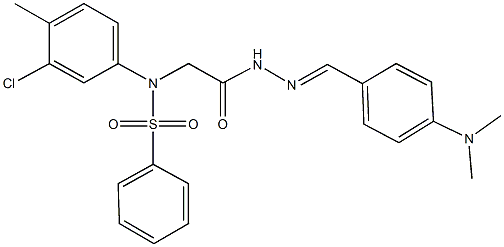 N-(3-chloro-4-methylphenyl)-N-(2-{2-[4-(dimethylamino)benzylidene]hydrazino}-2-oxoethyl)benzenesulfonamide Structure