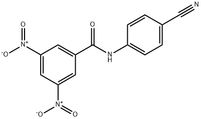 N-(4-cyanophenyl)-3,5-dinitrobenzamide Struktur