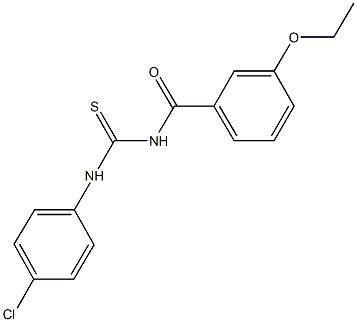 N-(4-chlorophenyl)-N'-(3-ethoxybenzoyl)thiourea Structure