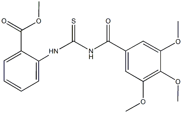 methyl 2-({[(3,4,5-trimethoxybenzoyl)amino]carbothioyl}amino)benzoate Structure