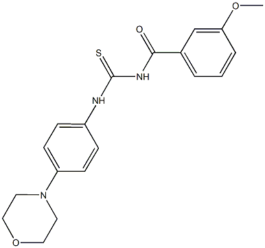 N-{[3-(methyloxy)phenyl]carbonyl}-N'-(4-morpholin-4-ylphenyl)thiourea Structure