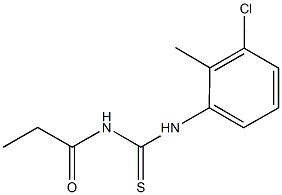 N-(3-chloro-2-methylphenyl)-N'-propionylthiourea Struktur